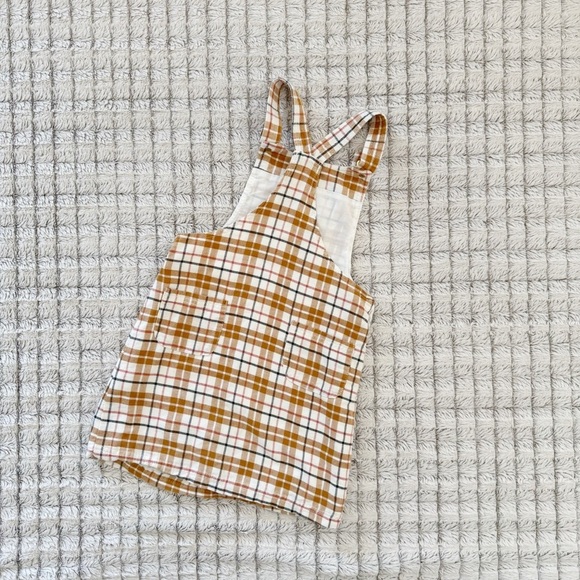 Tahari Fall Plaid Kids Overall Dress - Picture 2 of 3